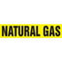 53596 by JJ KELLER - Natural Gas Pipe Marker - ASME/ANSI - Yellow, Self-Stick Vinyl, 2.5" x 12"