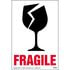 JJ Keller 55309 Fragile Shipping Label with Icon - 4"x6" 500/Roll Permanent Paper Label