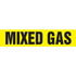 54089 by JJ KELLER - Mixed Gas Pipe Marker - ASME/ANSI - Yellow, Self-Stick Vinyl, 2.5" x 12"