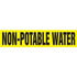 54159 by JJ KELLER - Non-Potable Water Pipe Marker - ASME/ANSI - Yellow, Self-Stick Vinyl, 2.5" x 12"