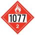 JJ Keller 56652 1077 Placard - Division 2.1 Flammable Gas - 20 mil Polystyrene, Laminated