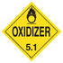 678 by JJ KELLER - Division 5.1 Oxidizer Placard - Worded - 4 mil Vinyl Permanent Adhesive