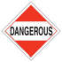 JJ Keller 78 Hazmat Placard Dangerous Placard - Worded, 176 lb Polycoated Tagboard, 10-3/4 in. x 10-3/4 in.