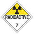 787 by JJ KELLER - Class 7 Radioactive Placard - Worded - 20 mil Polystyrene, Laminated