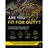 62061 by JJ KELLER - Are You Fit For Duty - Construction Safety Poster - Are You Fit For Duty