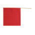 49893-10 by ANCRA - Safety Flag - 18 in. x 18 in., Fluorescent Red Mesh, with Wooden Dowel Rod