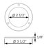 A25TRSSB by OPTRONICS - 2.5" FLANGE TRIM RIN