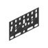 15-13253-000 by FREIGHTLINER - Multi-Purpose Spacer - Steel, Black, 364 mm x 187.3 mm, 1.51 mm THK