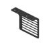 15-30094-000 by FREIGHTLINER - Radiator Guard - Left Side, Steel, Black, 192.3 mm x 141.9 mm, 2.8 mm THK