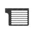 15-30094-003 by FREIGHTLINER - Radiator Guard - Right Side, Steel, Black, 192.3 mm x 141.9 mm, 0.12 in. THK