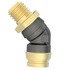 23-14395-003 by FREIGHTLINER - Air Brake Air Line Fitting - Glass Fiber Reinforced with Nylon, Elbow, 45 deg, Push-to-Connect, 0.25 MPT to 0.38 NT