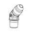 DDE23538754 by FREIGHTLINER - Pipe Fitting - Elbow, 45 deg