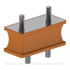 Freightliner LOR-SM1035-9 Radiator Insulator Radiator Insulator - 3.75 in. x 1.62 in.