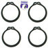 YP SJ-297X-501 by YUKON - (4) Full Circle Snap Rings; fit 297X U-Joint with aftermarket axle.
