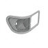 A06-37519-000 by FREIGHTLINER - Headlight Bezel - Polycarbonate/ABS, Silver Metal