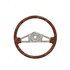 A1414568002 by FREIGHTLINER - Steering Wheel - Wood, Shadow Gray, 450 mm Dia.