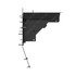 A18-69802-000 by FREIGHTLINER - Floor Pan Brace - Steel, Black, 31.22 in. x 24.25 in., 0.12 in. THK