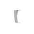 A21-26500-038 by FREIGHTLINER - Bumper End - Steel, Argent Silver, 617.6 mm x 447.2 mm, 3.42 mm THK
