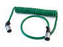 Tramec Sloan 4A114 Coiled Cable Cable, ABS, Coil, Sono, Straight/Angled, Green Heavy duty XT, 12', 12"/48" LDS