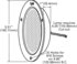611413 by GROTE - 4″ Round Flange-Mount LED Dome Lamp, White