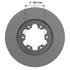 106149GF by NEOTEK - Disc Brake Rotor - Hat Style, For Hydraulic Brakes, 11.81 in. Outside Diameter, Vented