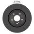 1065518GF by NEOTEK - Disc Brake Rotor - Hat Style, For Hydraulic Brakes, 11.81 in. Outside Diameter, Vented