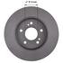106567GF by NEOTEK - Disc Brake Rotor - Hat Style, For Hydraulic Brakes, 10.94 in. Outside Diameter, Solid