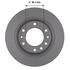 106948GF by NEOTEK - Disc Brake Rotor - Hat Style, For Hydraulic Brakes, 11.89 in. Outside Diameter, Solid