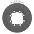 107045GF by NEOTEK - Disc Brake Rotor - Hat Style, For Hydraulic Brakes, 12.48 in. Outside Diameter, Vented
