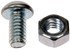 784-608D by DORMAN - Machine Screw With Nuts - 1/4 In.-20 X 1/2 In., 3/4 In.