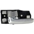 82470 by DORMAN - Interior Door Handle Front Left, Rear Left Charcoal and Chrome
