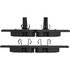 104.11510 by CENTRIC - Posi Quiet Semi-Metallic Brake Pads with Hardware