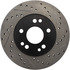 Centric 127.35015L Disc Brake Rotor Slotted Drilled Rotor