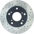 Centric 127.40056CL Disc Brake Rotor Sportstop Cryo Drilled & Slotted Rotor, Left