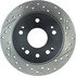 Centric 127.40058L Disc Brake Rotor Slotted Drilled Rotor