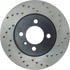 Centric 128.34018CL Disc Brake Rotor Sportstop Cryo Sport Drilled Rotor, Left