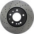 Centric 128.61088CR Disc Brake Rotor Sportstop Cryo Sport Drilled Rotor, Right