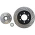 Centric 128.65128L Disc Brake Rotor and Hub Assembly Cross Drilled Rotor