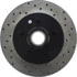 Centric 128.66025CL Disc Brake Rotor and Hub Assembly Sportstop Cryo Sport Drilled Rotor, Left