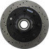 Centric 128.66027R Disc Brake Rotor and Hub Assembly Cross Drilled Rotor