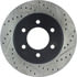 Centric 127.65100CL Disc Brake Rotor Sportstop Cryo Drilled & Slotted Rotor, Left