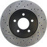 127.65107R by CENTRIC - Slotted Drilled Rotor