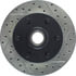 Centric 127.66035CL Disc Brake Rotor and Hub Assembly Sportstop Cryo Drilled & Slotted Rotor, Left