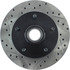 Centric 127.67028CR Disc Brake Rotor and Hub Assembly Sportstop Cryo Drilled & Slotted Rotor, Right