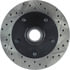 Centric 127.67028L Disc Brake Rotor and Hub Assembly Slotted Drilled Rotor