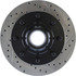 Centric 127.67030CL Disc Brake Rotor and Hub Assembly Sportstop Cryo Drilled & Slotted Rotor, Left