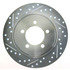 227.65090R by CENTRIC - Select Sport Drilled & Slotted Rotor, Right