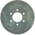 227.65100R by CENTRIC - Select Sport Drilled & Slotted Rotor, Right