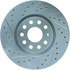 227.33098R by CENTRIC - Select Sport Drilled & Slotted Rotor, Right