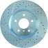 227.42076R by CENTRIC - Select Sport Drilled & Slotted Rotor, Right